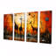 Trois girafes, savane africaine - girafe, art mural 4 pièces-1666598430
