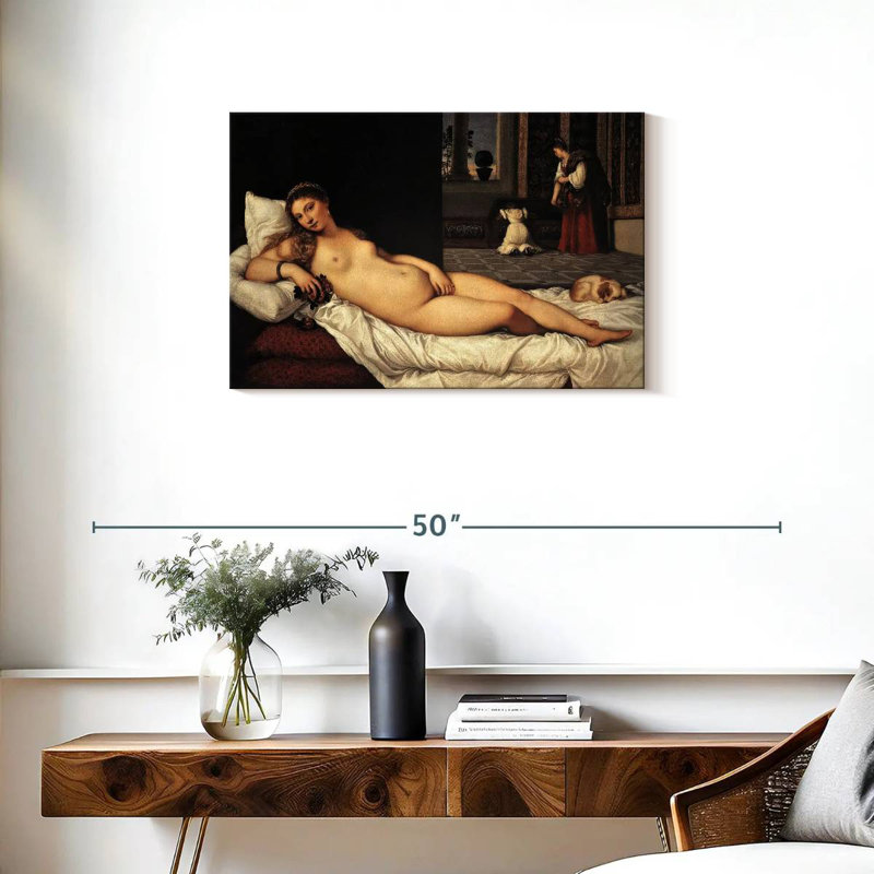 Vénus d'Urbino, H 20 po x l 30 po