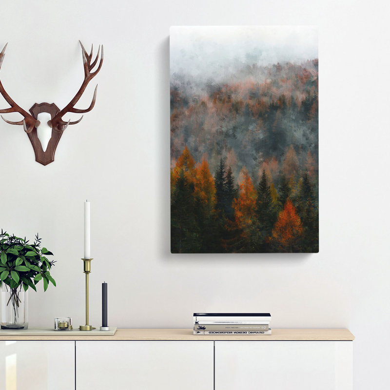Misty Forest In The Autumn - Wrapped Canvas, 76cm H x 50cm W x 3cm D