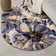 Dichiera Floral Brown/Navy/Cream Non-Slip Rubberback Area Rug
