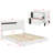Queen-Sized 3-Piece Floating Bed Frame Set With Integrated LED Lighting And Two Stylish Nightstands