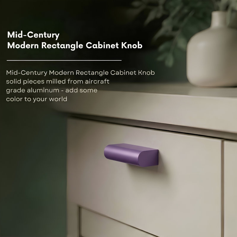 2" Length Geometric Knob, Royal (Purple)