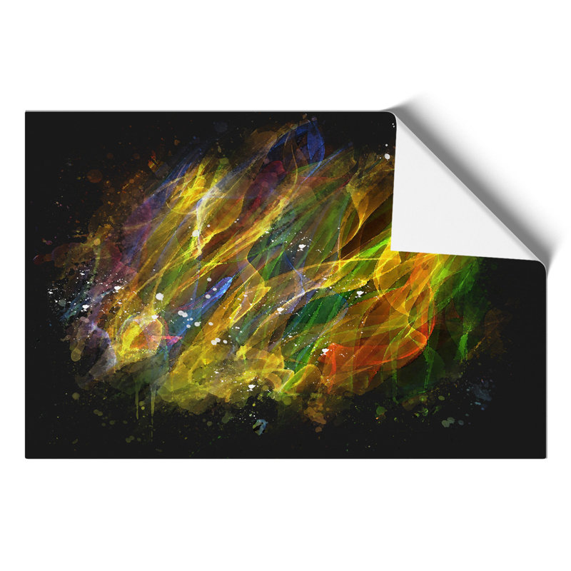 Rainbow Smoke Vol Paint Splash - Frameless Print, 21cm H x 30cm W x 0.1cm D