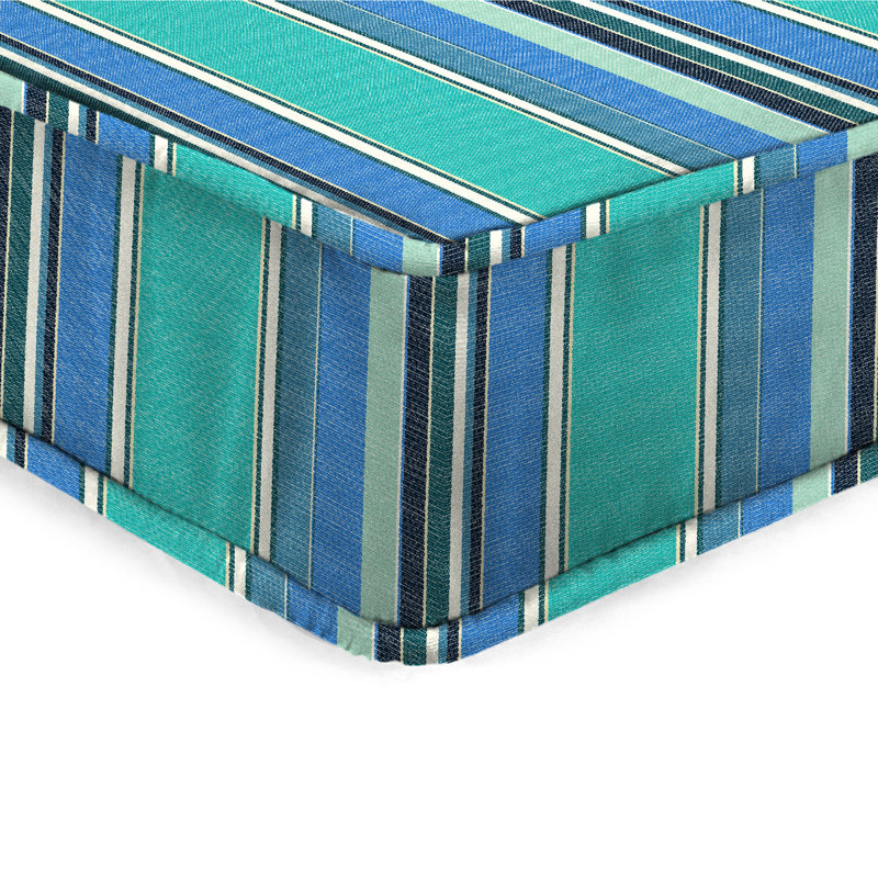Sunbrella 23" x 22" Outdoor Deep Seat Cushion Set with Ties and Welt, Dolce Oasis