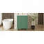 Meuble-lavabo 24 po avec lavabo, armoire de salle de bain avec tablette de porte, rangement latéral ouvert, structure en bois massif, porte à fermeture douce, vert-675429158
