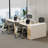 Okeysen Modular 4 Person Benching Workstation with Storage & Outlets