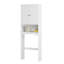 Armoire de salle de bain avec porte, armoire de rangement au-dessus de la toilette avec tablettes réglables, armoire à pharmacie à 3 niveaux