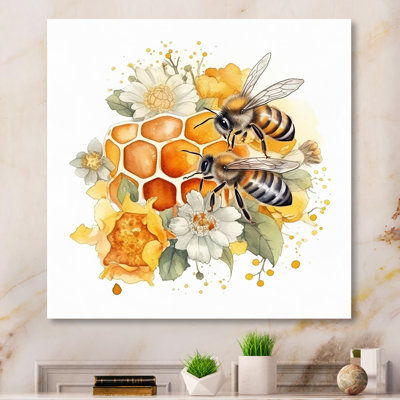 Floral Bee IV - Bee, impressions encadrées