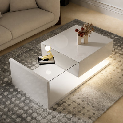 Tables basses, tables d'appoint, tables basses décoratives en verre avec effet DEL pour toutes les occasions d'utilisation à l'intérieur
