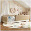 Lit simple simple en faux cuir Montessori avec garde-corps amovibles, brun-132869705