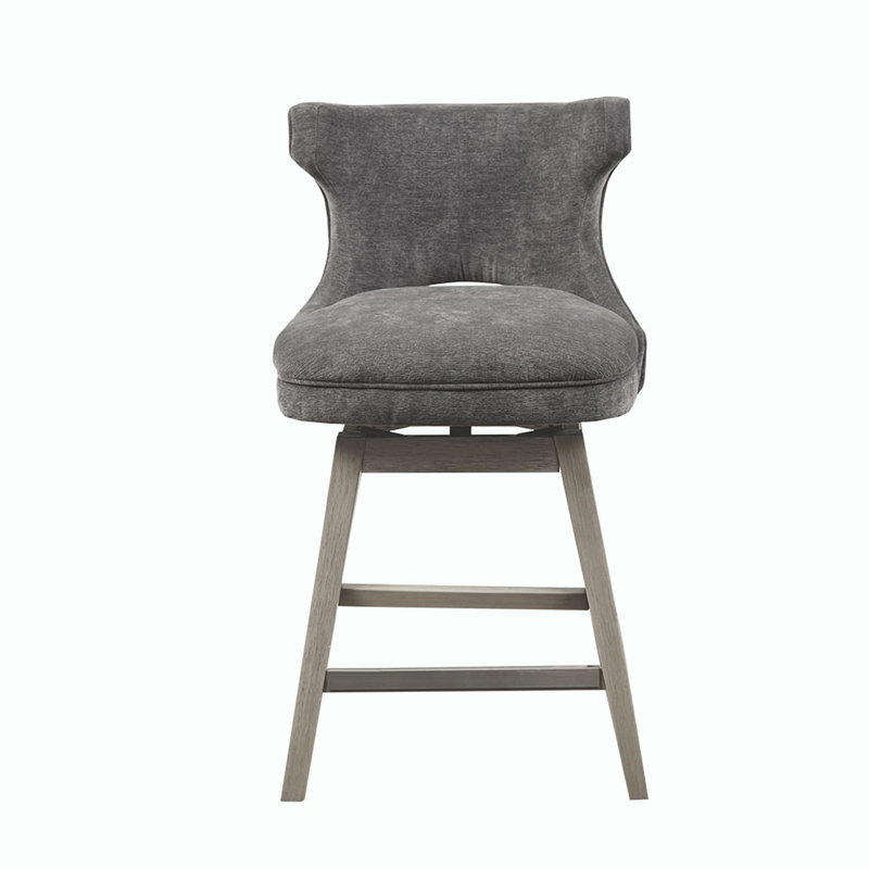 Tabouret de comptoir pivotant, Gris Angtique