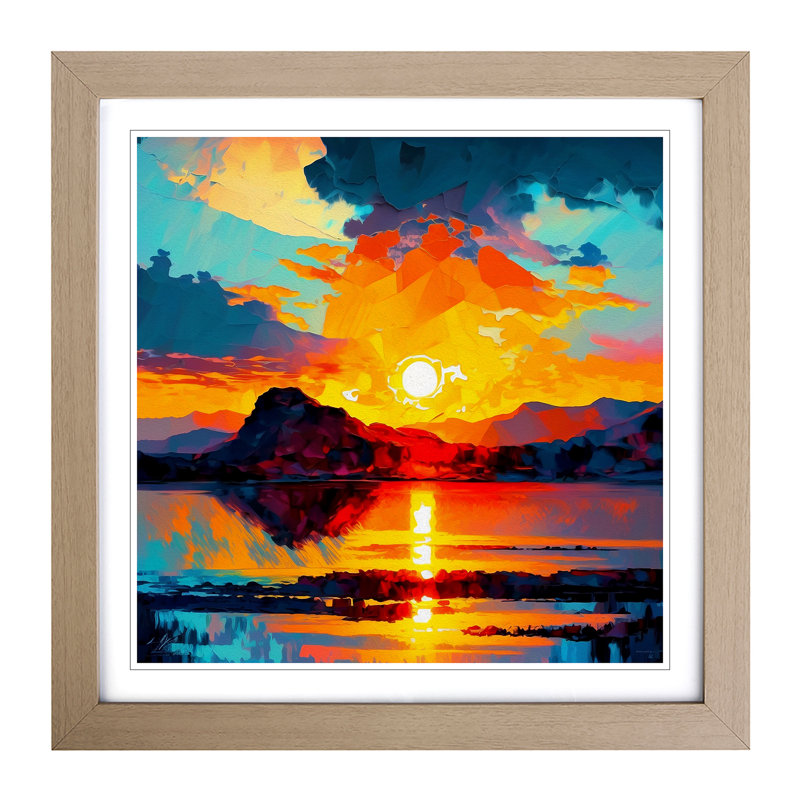 Sunrise Fauvism - Framed Print, Oak