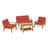 Acacia 4 - Person Patio Conversation Set with Cushions-1728696238