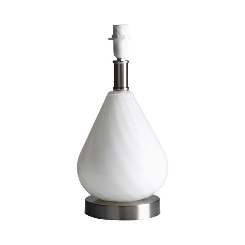 Salso Glass Lamp Base Lamp, White