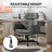 33.9" W Ergonomic Office Chair, Modern Adjustable Height  Computer Desk Chair-594534898