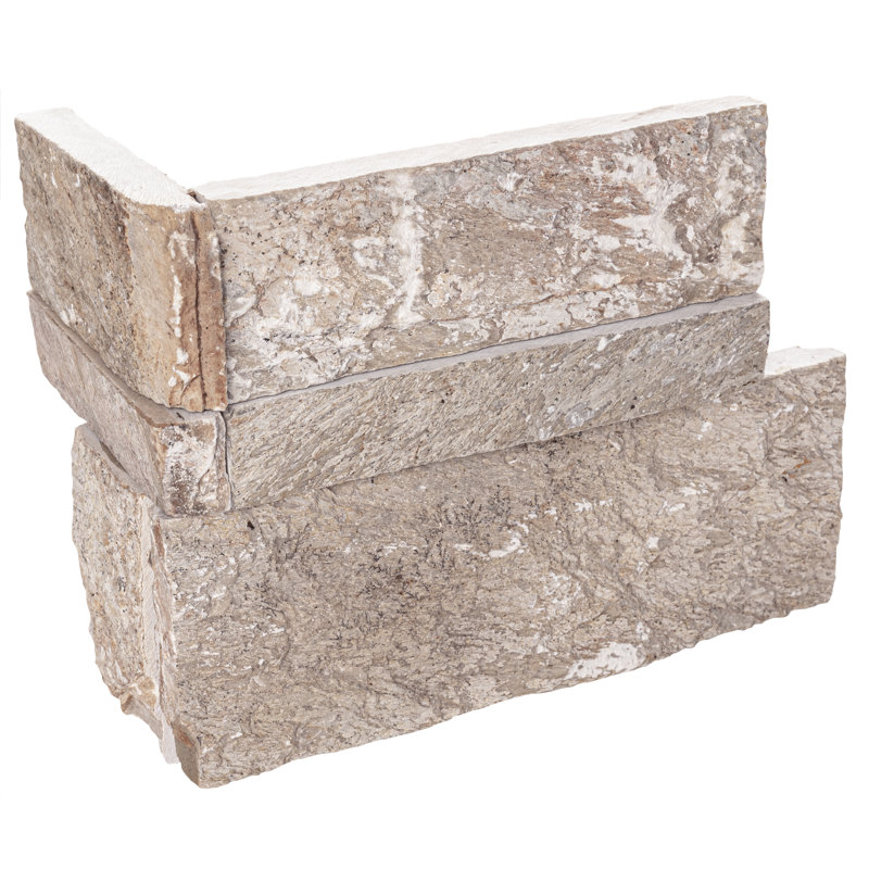 Stonecrest 9 in. x 18 in. Split Face Natural Stone Ledger Corner Wall Tile, Sydney Glow