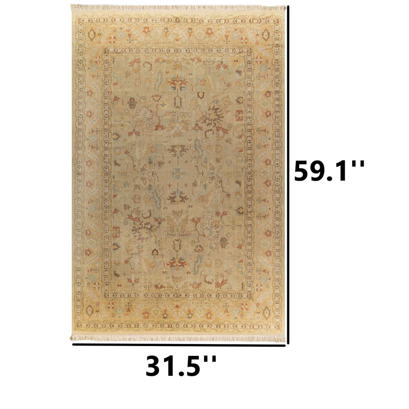 Tapis Timus Oushak délavé (beige)