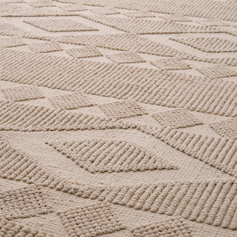 Romari Geometric Area Rug in Beige
