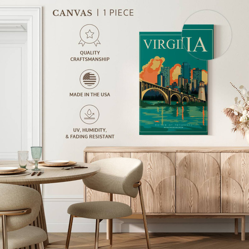 Nicci Virginia Tourism Poster, 51" H x 34" W