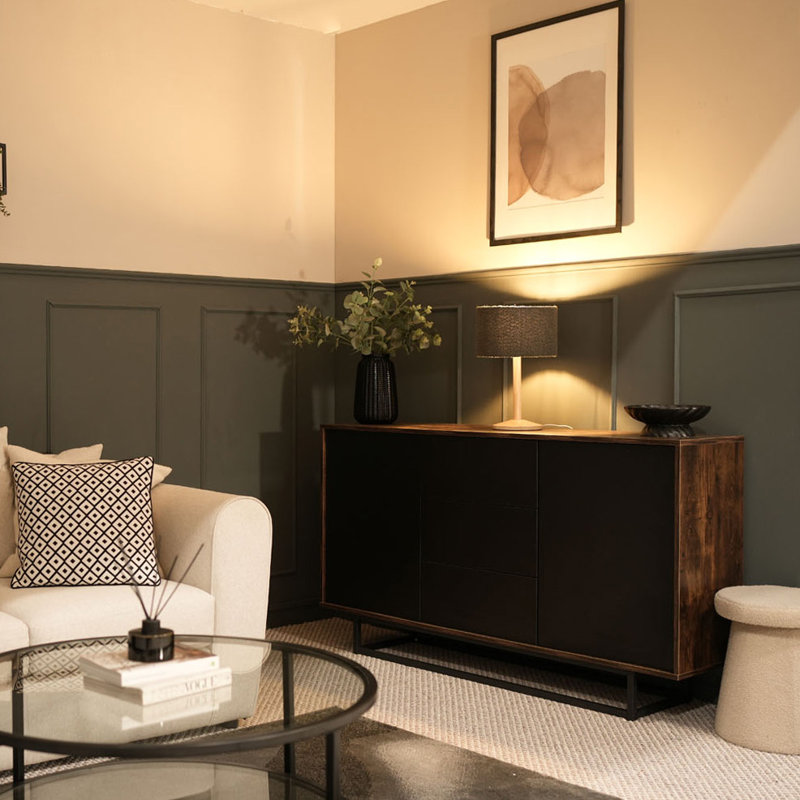 Carballeira Wood Table Lamp, Charcoal, Yes