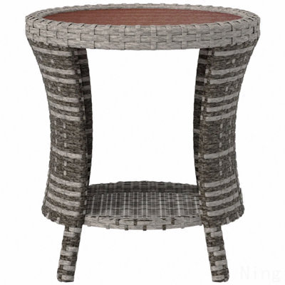 Side Table,Wicker Outdoor Coffee Table