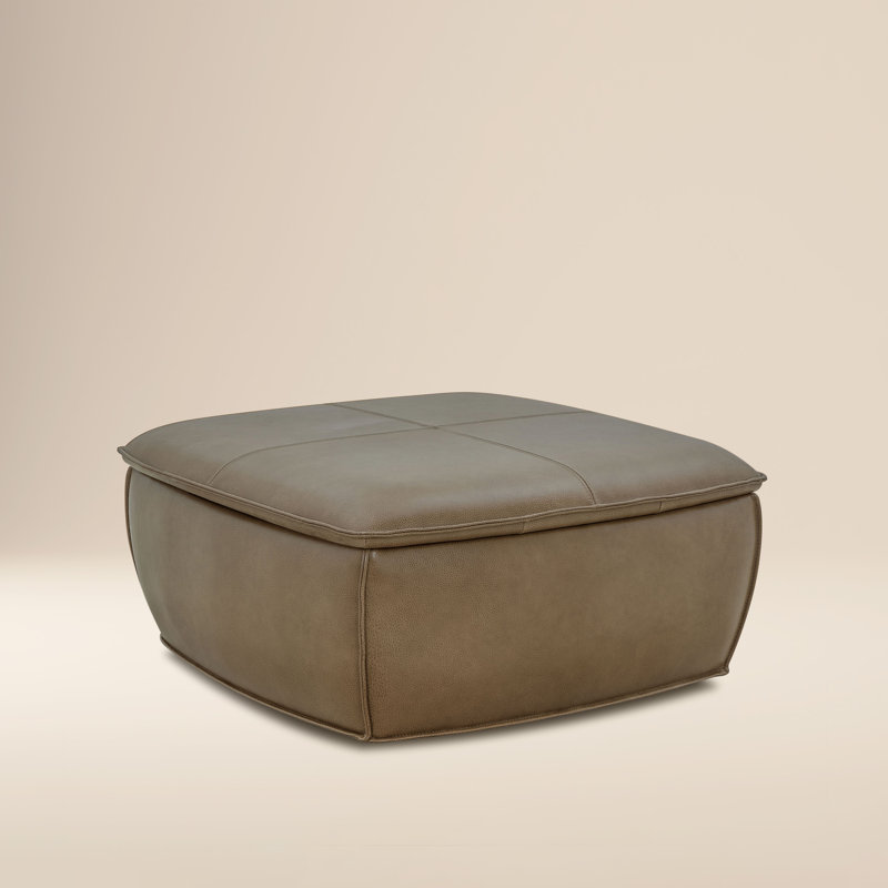 Sana Genuine Italian Leather Storage Ottoman