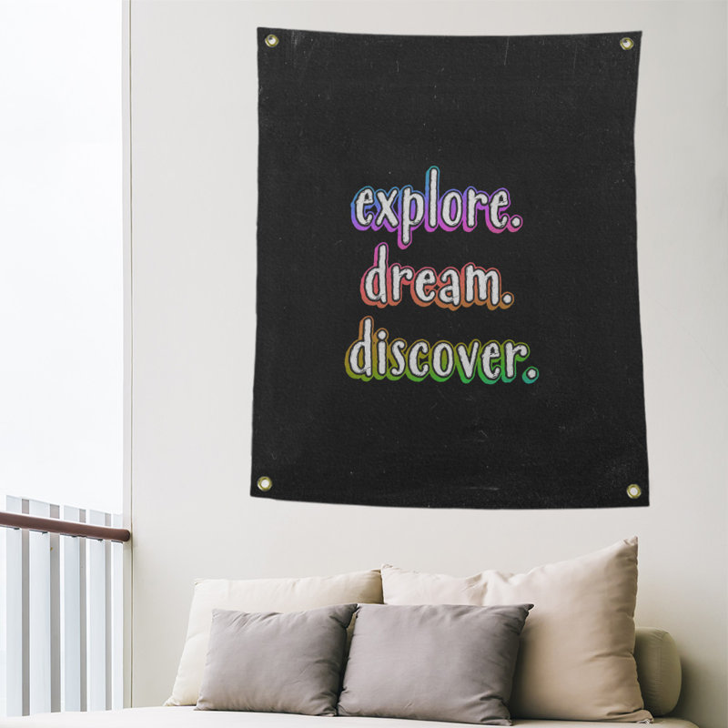 Tapisserie tableau noir en polyester discover rêve, H 59 pi x l 50 po, Arc-en-ciel