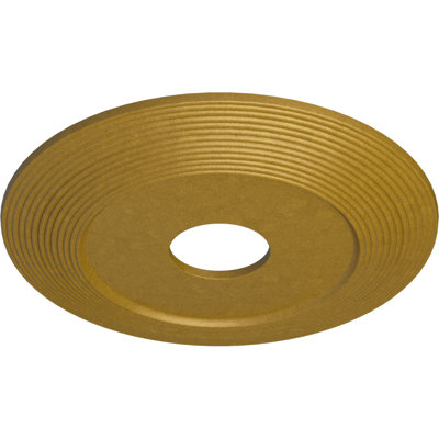Endurathane Adonis Ceiling Medallion, 16 1/8"OD x 3 5/8"ID x 1"P (Fits Canopies up to 10 1/4"), Hand-Painted Pharaohs Gold Finish