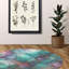 Tapis tressé à encre violet-bleu sarcelle-106464277