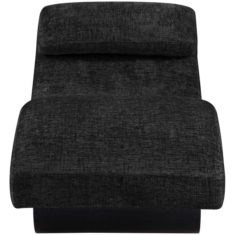 Méridienne Marcella, Noir, noir, noir, noir, Tissu de polyester noir