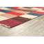 Tapis multicolore noué à la main de conception unique 4 pi 6 po x 6 pi 9 po