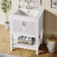 Meuble-lavabo simple 24 po avec plateau en céramique, meuble-lavabo autoportant avec cadre en bois massif et rangement pour porte-712126655-708021761-712126643