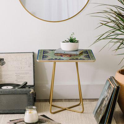 Solid Wood Top End Table
