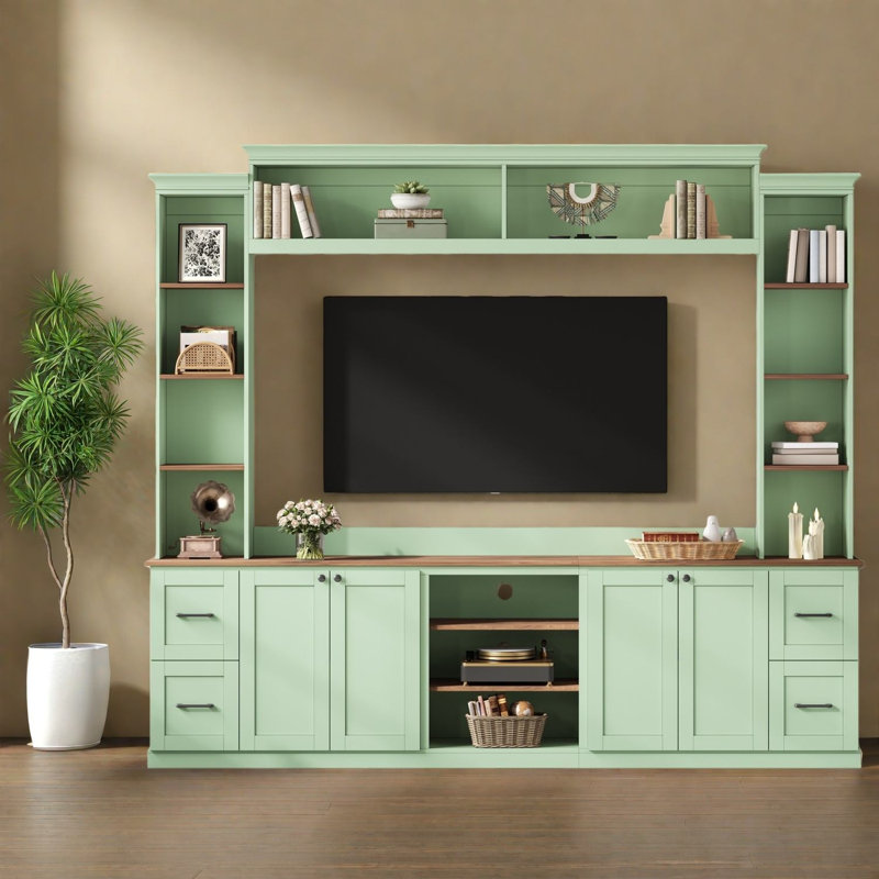 Spacieux meubles de rangement et téléviseurs, MDF Farmhouse Home