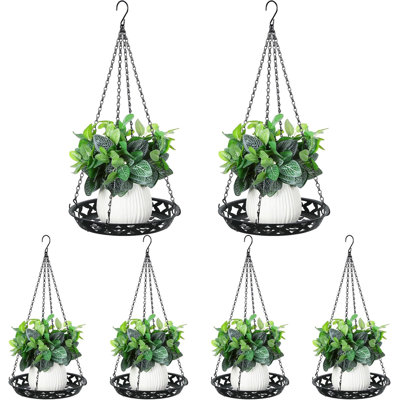 Ensemble de 6 pots à fleurs suspendus en métal