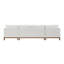 Canapé modulaire Valiant en chenille ivoire avec 4 coussins Valiant