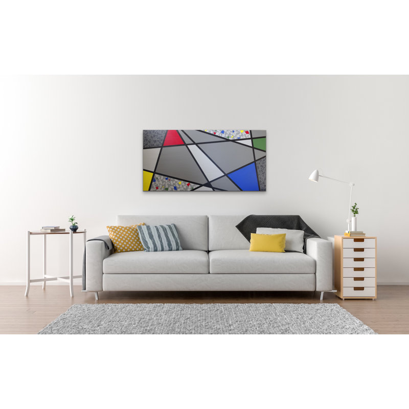Mosaic Color Grid Periphery Painting by Eddie Bruckner