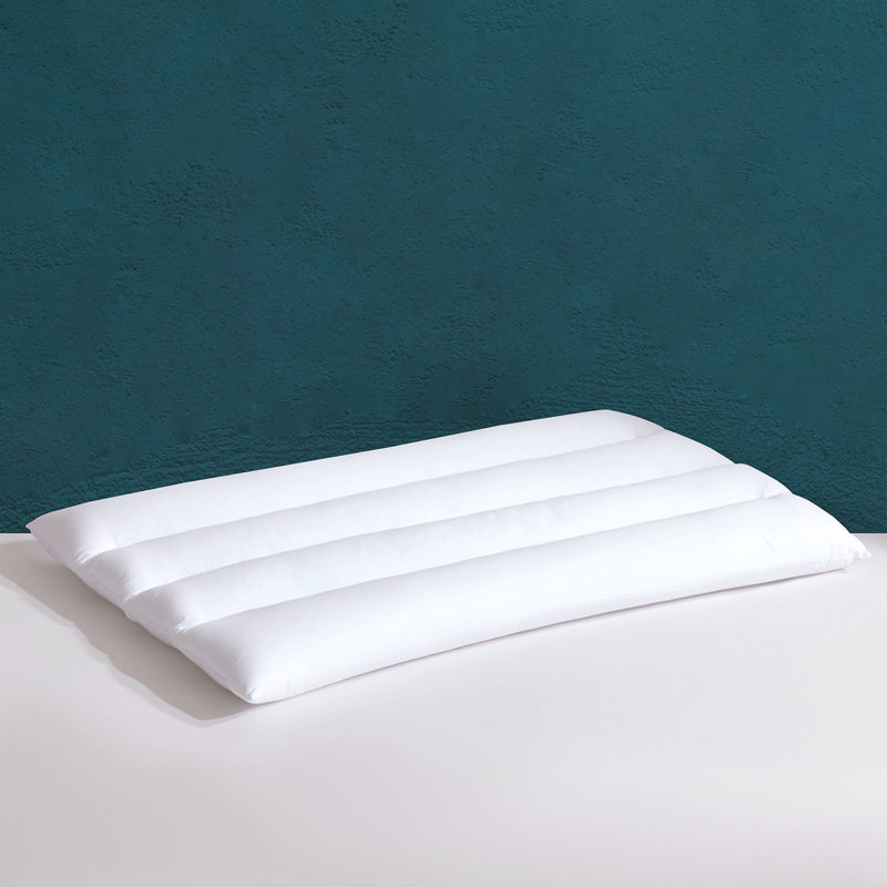 Coussin mince en coton, coussins plats de 2,5 pouces pour un sommeil plus profond et un alignement cervical, Très grand lit