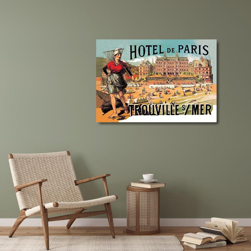 Art graphique sur toile tendue par Steinoph, Alexander, Hotel de Paris: Trouville, sur, Mer, 1885, H 28 po x l 39 po