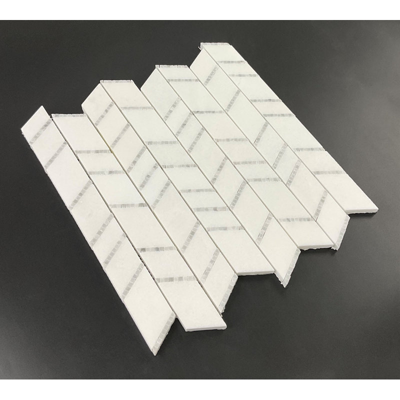 Marble Random Wall & Floor Tile, Thassos White / White Carrara