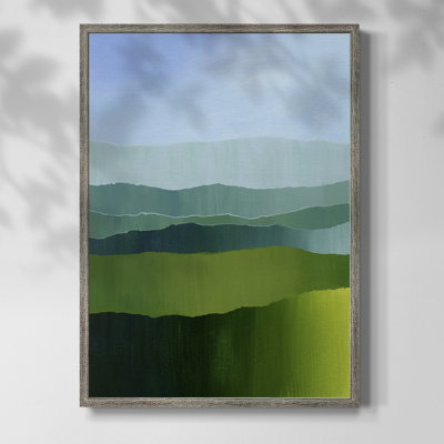 Blue Ridge Fade I, reproduction encadrée - bois massif