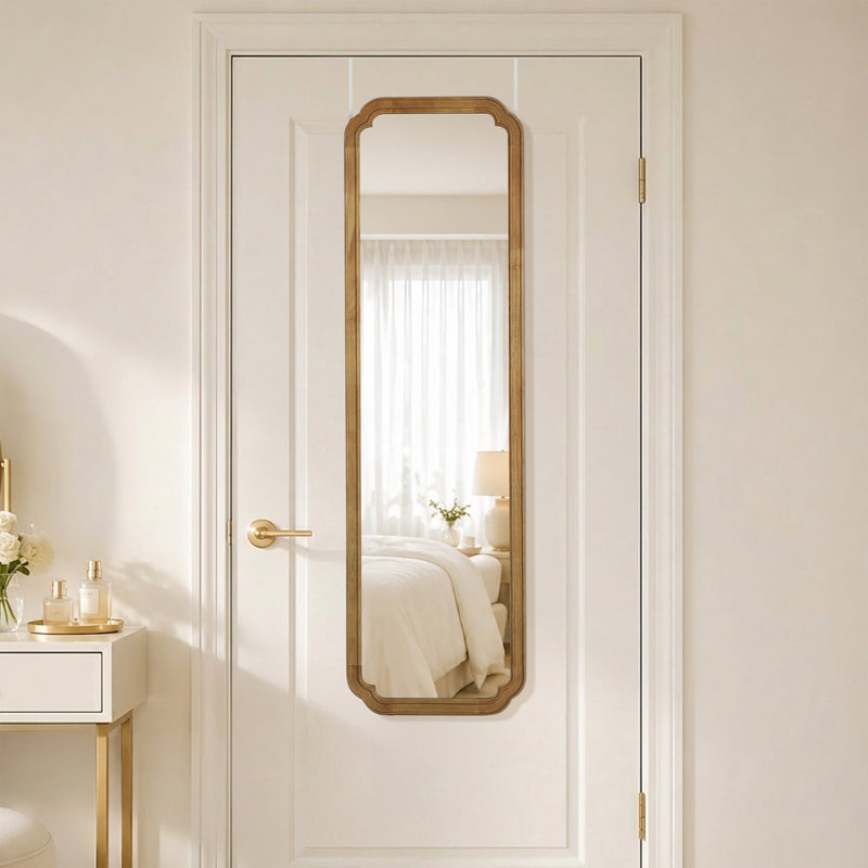 Abbate Full Length Wood Mirror, Natural Wood, 48" x 14"
