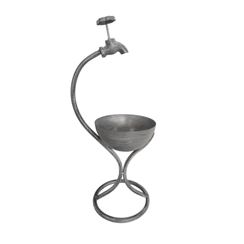 Anisten Metal Statue Planter, Grey