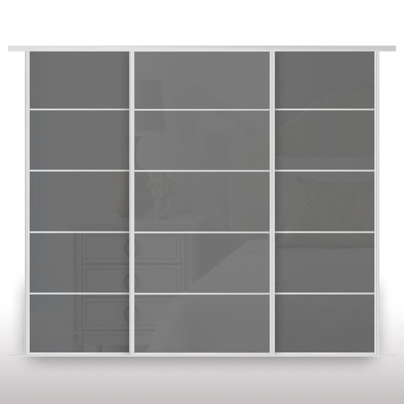 Abhyuday 3 Door Wardrobe, Grey
