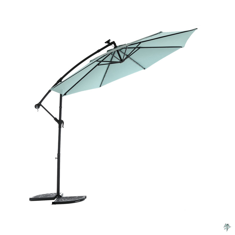 Parasol de marché à DEL 10 pi, Vert clair