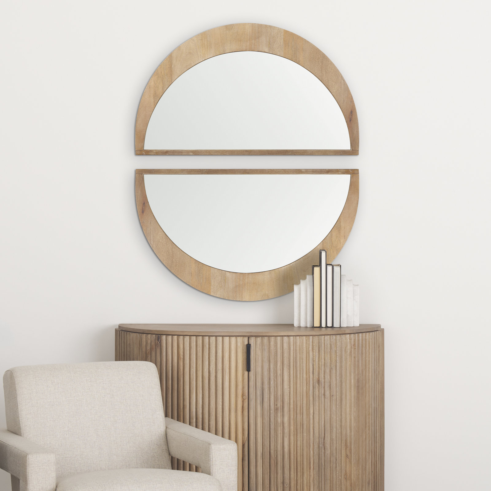 Vixe Mango Accent Mirror, 22.3" x 36", Light Brown