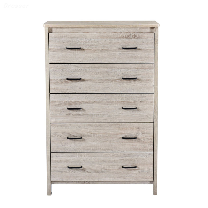 Commode à 5 tiroirs l 31,5 po Benzley, Chêne sonoma