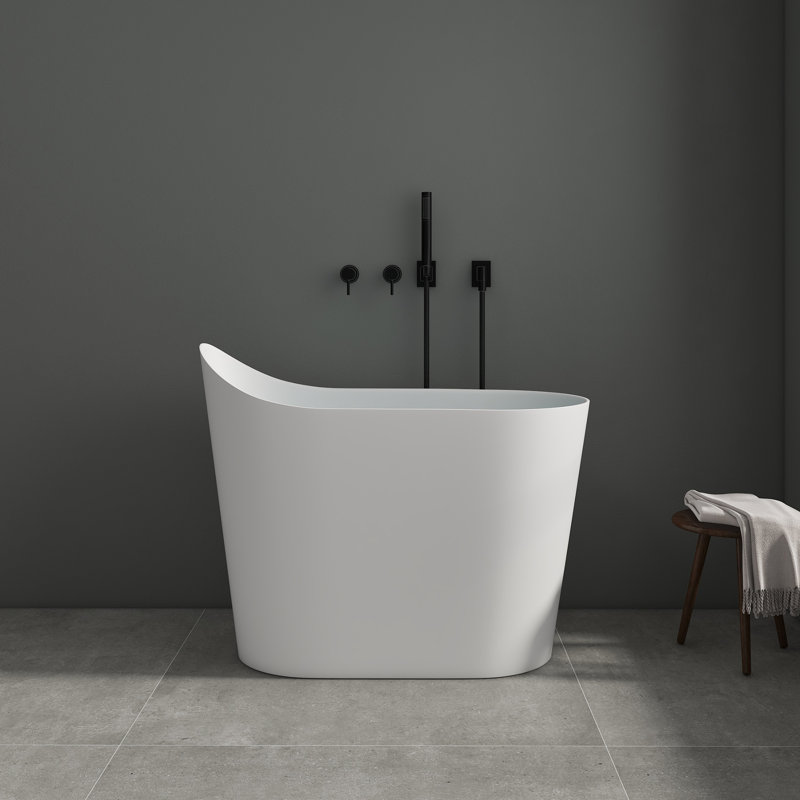 Baignoire de trempage autoportante 43 po x 23 po blanche