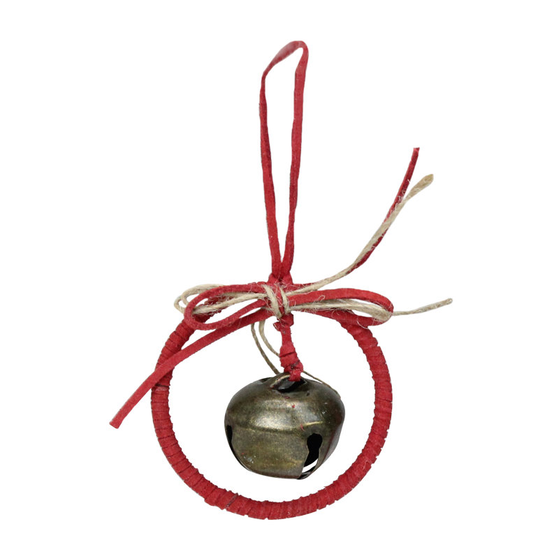 Ornement de Noël 4,3 po avec cercle ouvert et nœud