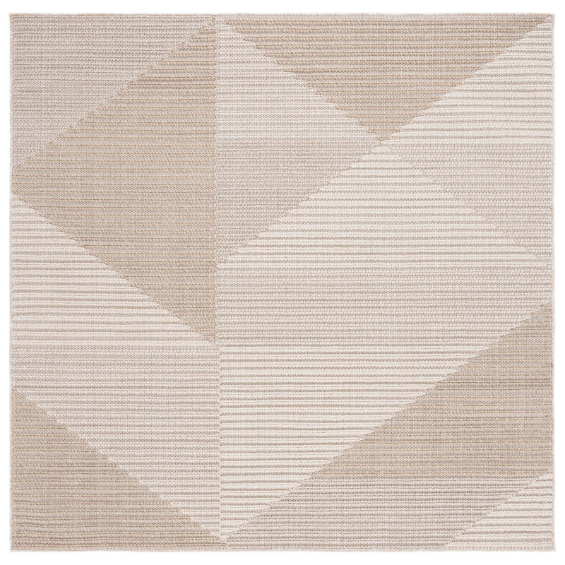 Feffrey Performance Geometric Rug, Square 6'7"
